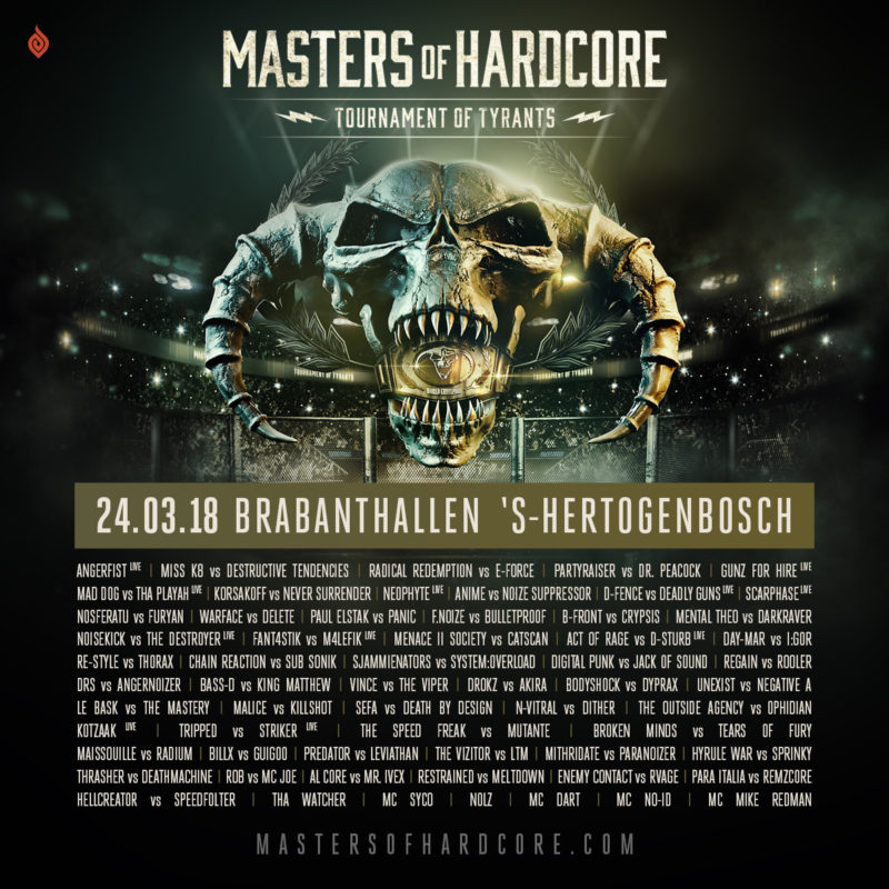 Masters of Hardcore 2018 line-up