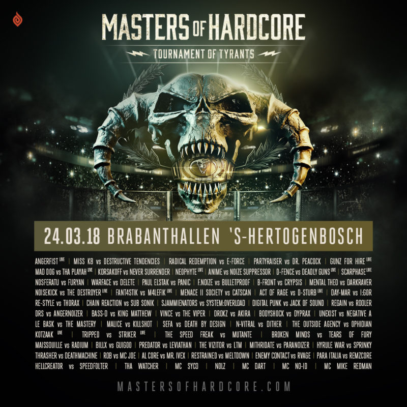 » Masters of Hardcore 2018 lineup